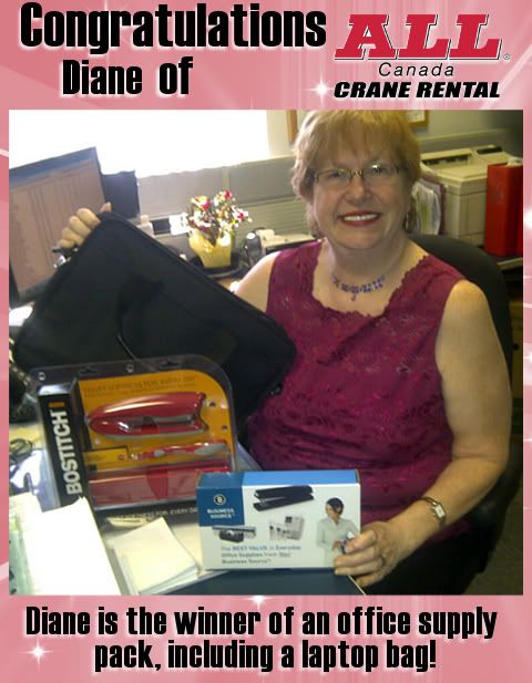 Congrats Diane enjoy your prize!