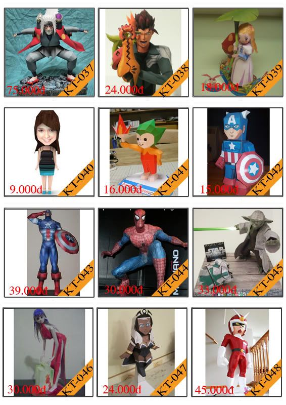 Bán mô hình giấy 3D chưa thành phẩm với 3,000 mẫu. - 3