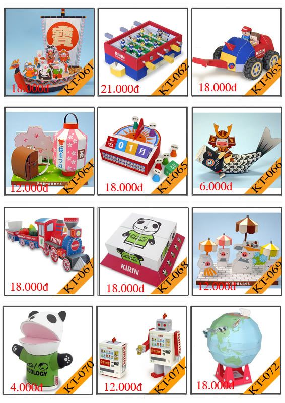 Bán mô hình giấy 3D chưa thành phẩm với 3,000 mẫu. - 5