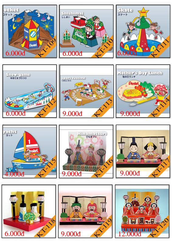 Bán mô hình giấy 3D chưa thành phẩm với 3,000 mẫu. - 9