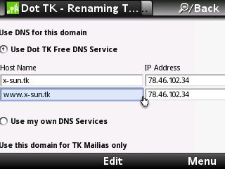 Cara Park domain dot.tk