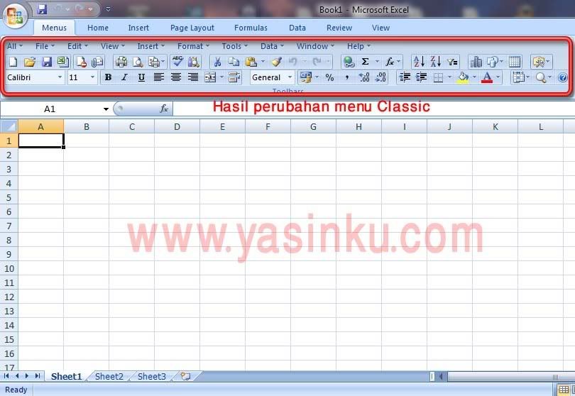 cara merubah tampilan office 2010 dan 2007 menjadi classic www.yasinku.com