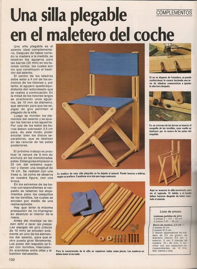 C mo hacer una silla plegable Bricolaje