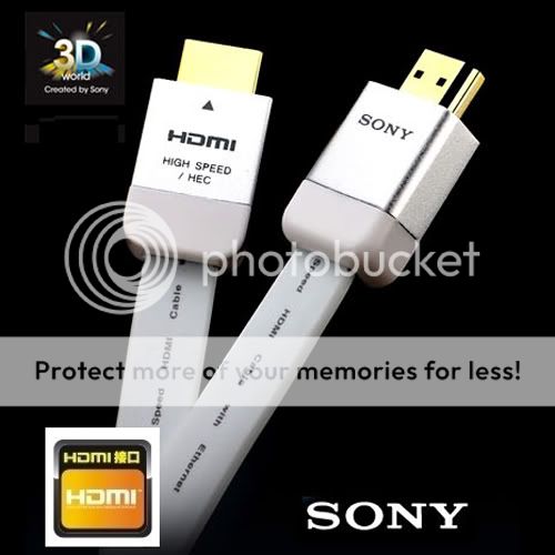 2M SONY 1.4 Ver. HDMI Cable FOR 3D HDTV PS3 Cable for HDTV,TV,3D 6 