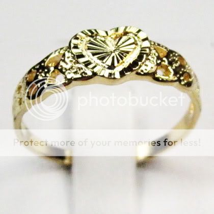 FREE jewelry Bland new fashion lads yellow 18K GP gold ring size 9 