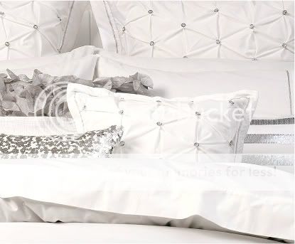 SOLITAIRE White Diamontes~EUROPEAN Pillowcase~Logan & Mason  