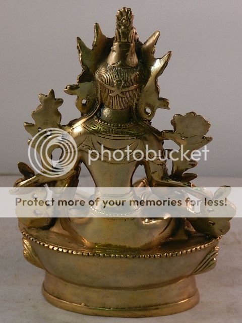 B345 Tibet Buddha Guanyin Göttin Hochzeitsschrank grun Tara H16cm