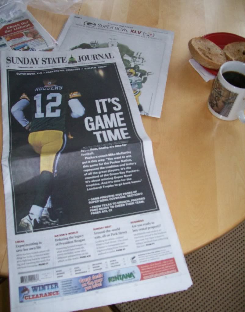 Super Bowl Sunday Front Page